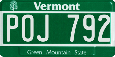 VT license plate POJ792