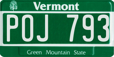 VT license plate POJ793