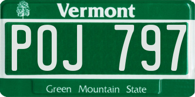 VT license plate POJ797