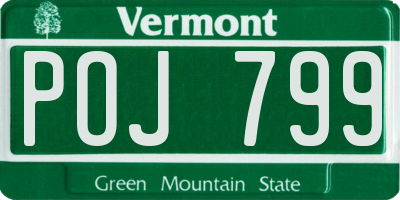 VT license plate POJ799