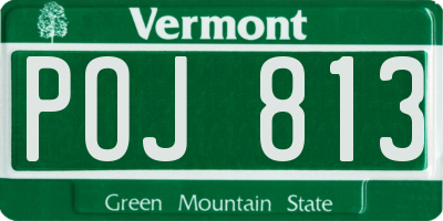 VT license plate POJ813