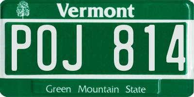VT license plate POJ814
