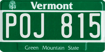 VT license plate POJ815