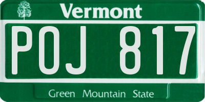 VT license plate POJ817