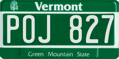 VT license plate POJ827