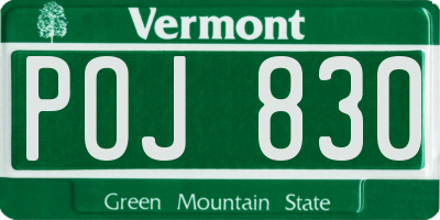 VT license plate POJ830