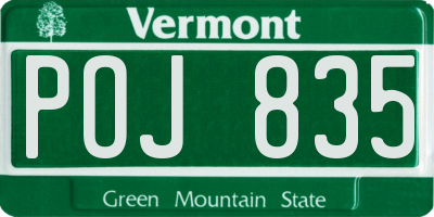 VT license plate POJ835