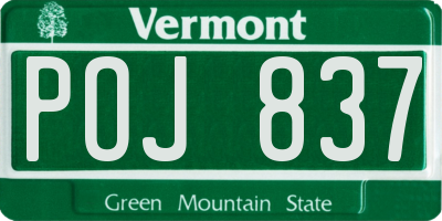 VT license plate POJ837