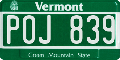 VT license plate POJ839