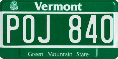 VT license plate POJ840