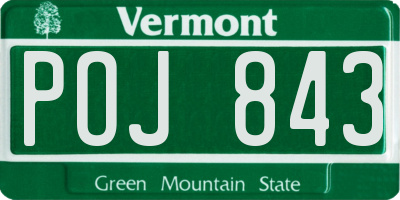 VT license plate POJ843