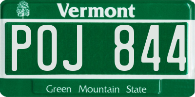 VT license plate POJ844
