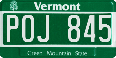 VT license plate POJ845