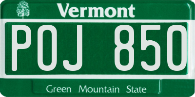 VT license plate POJ850