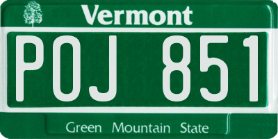 VT license plate POJ851