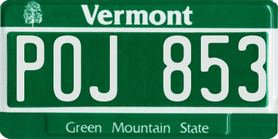 VT license plate POJ853
