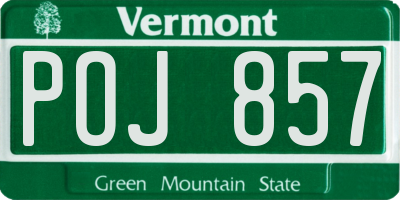 VT license plate POJ857