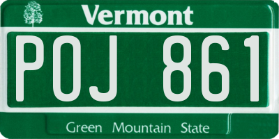 VT license plate POJ861