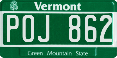 VT license plate POJ862
