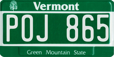 VT license plate POJ865