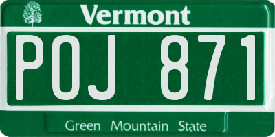 VT license plate POJ871
