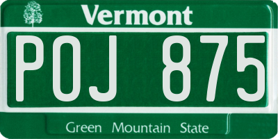 VT license plate POJ875