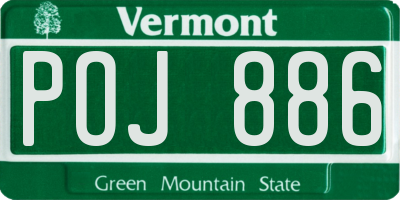 VT license plate POJ886