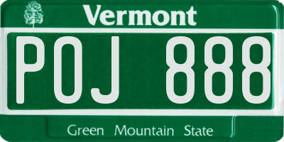 VT license plate POJ888