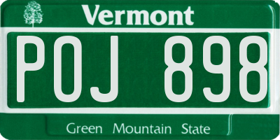 VT license plate POJ898