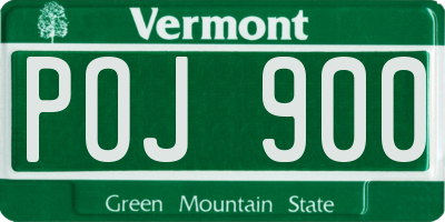 VT license plate POJ900