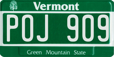 VT license plate POJ909