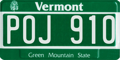 VT license plate POJ910