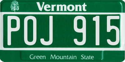 VT license plate POJ915