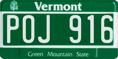 VT license plate POJ916