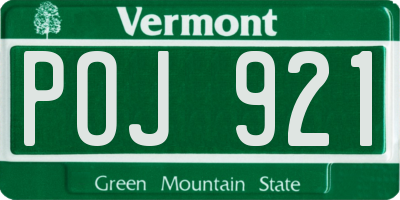 VT license plate POJ921