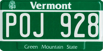 VT license plate POJ928