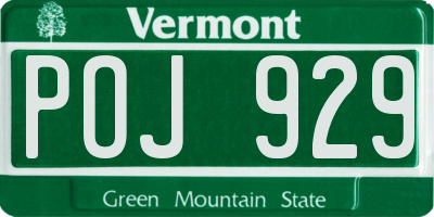 VT license plate POJ929