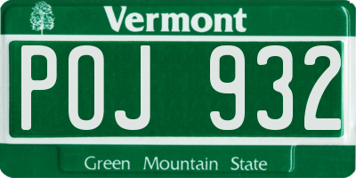VT license plate POJ932