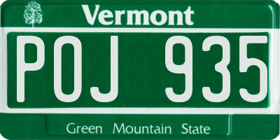 VT license plate POJ935