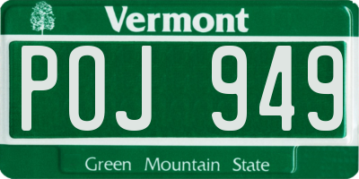 VT license plate POJ949