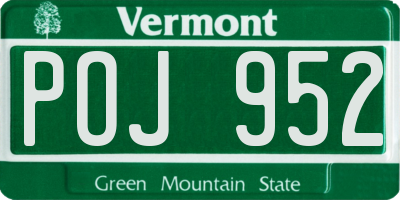 VT license plate POJ952