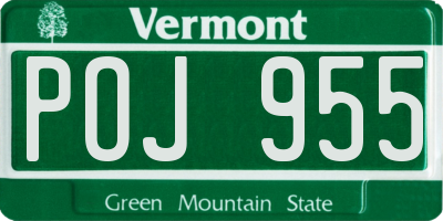 VT license plate POJ955