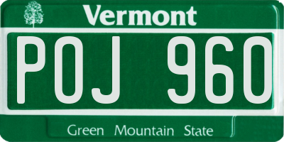 VT license plate POJ960