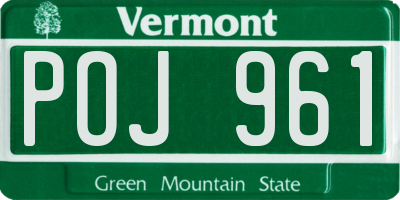 VT license plate POJ961
