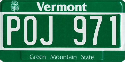 VT license plate POJ971