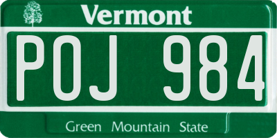 VT license plate POJ984