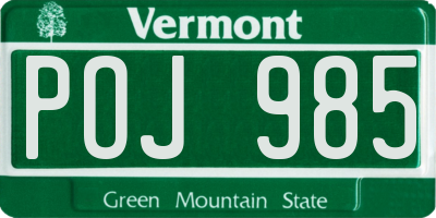 VT license plate POJ985