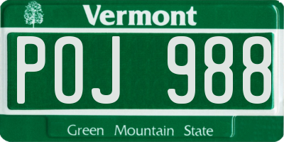 VT license plate POJ988