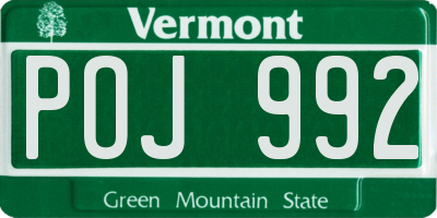 VT license plate POJ992