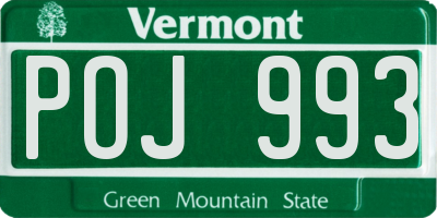 VT license plate POJ993